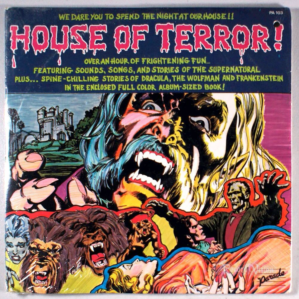 House of Terror! (1982) [SEALED] 2-LP Vinyl + BOOK • Halloween, Dracula, Wolfman